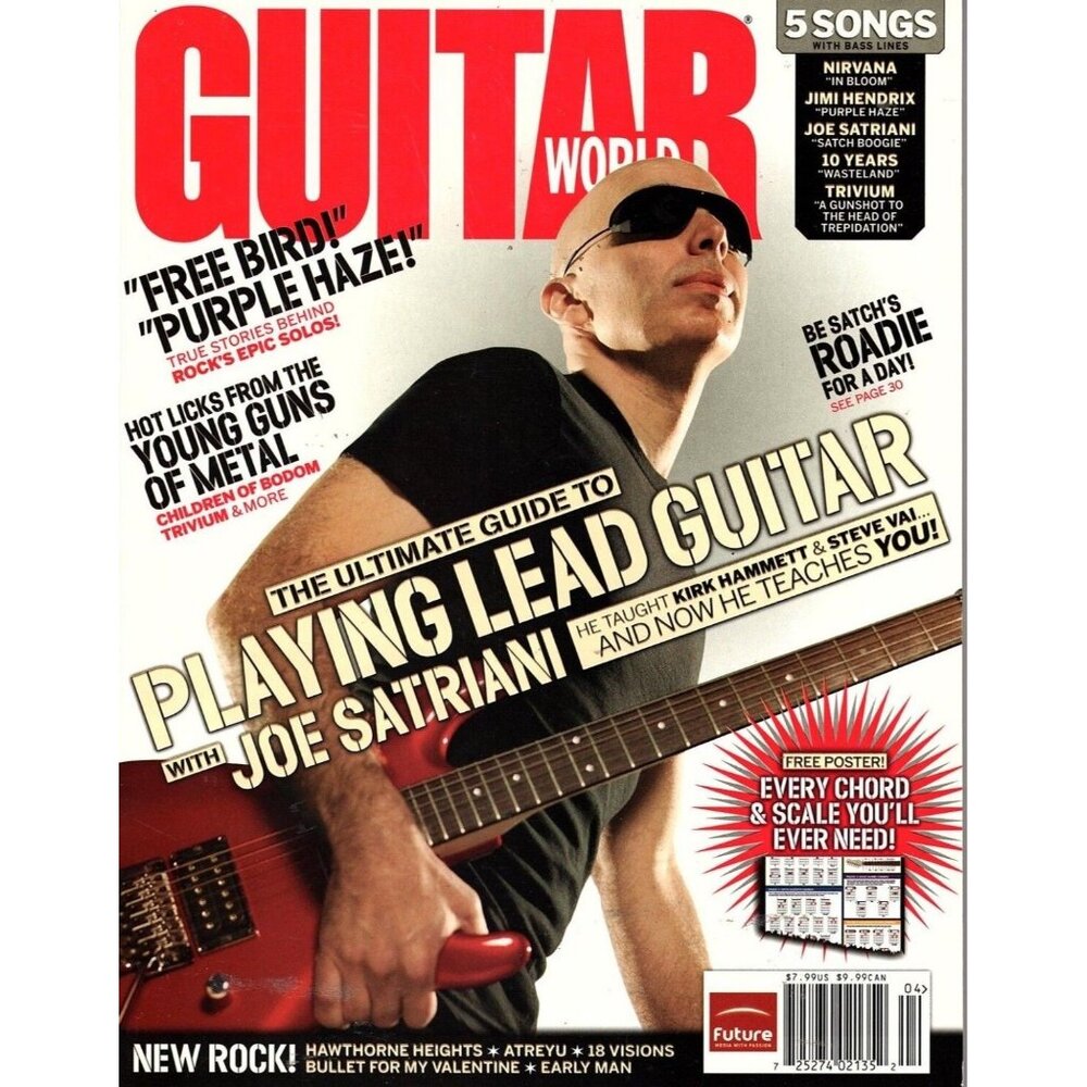 Guitar World Magazine April 2006 Joe Satriani The Ultimate Guide to Lead Guitar